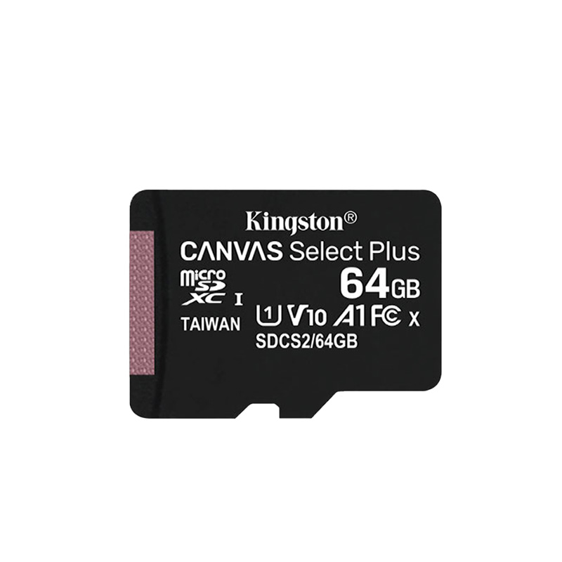 MC KINGSTON TF HC10 64GB CANVAS SELECT PLUS U1/A1 W/ADAPTER (100MB/S) (SDCS2/64GB)